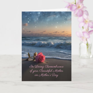 Mothers Day in Remembrance of your Mother Rose Card