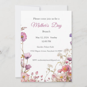 Mother's Day Invitation, Mother's Day Brunch Lunch Invitation