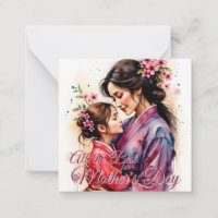 Mother's Day Kimono Art with Floral Embrace