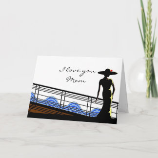 Mother's Day Lady on a Cruise Ship Card