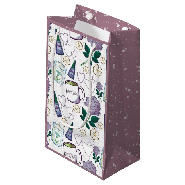 Mother's Day Lavender Small Gift Bag (Front Angled)