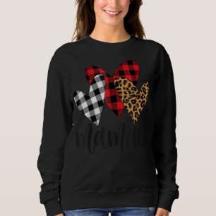 Mothers Day Leopard Mamaw Buffalo Plaid Mamaw Love Sweatshirt