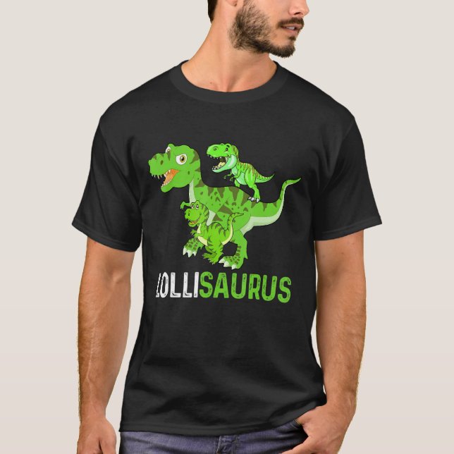 Mother's Day Lollisaurus T rex Dinosaur Funny Loll T-Shirt (Front)