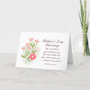 Mother's Day Lord Bless You Bible Verse Christian Holiday Card