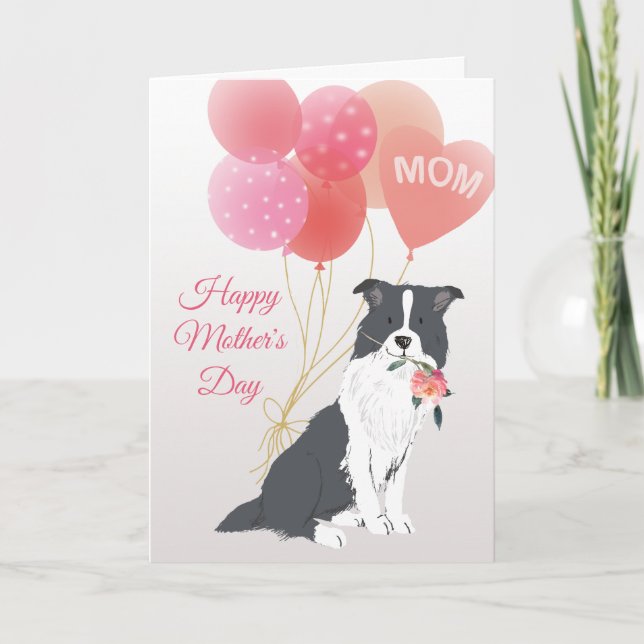 Mother's Day Love from your Border Collie Dog Card (Front)