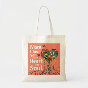 Mother's Day Love Heart Tote Bag