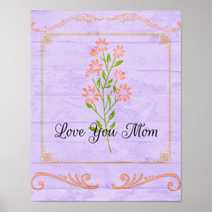 Mother's Day Love You Mum Poster 