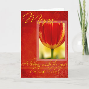 Mother's Day Loving Wish for You Tulip Design Card