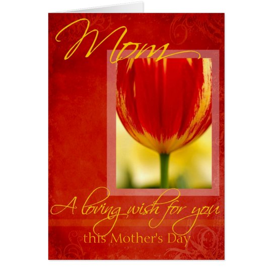 Mother's Day Loving Wish for You Tulip Design Card