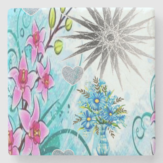 Mother's Day Marble Stone Coaster (Front)