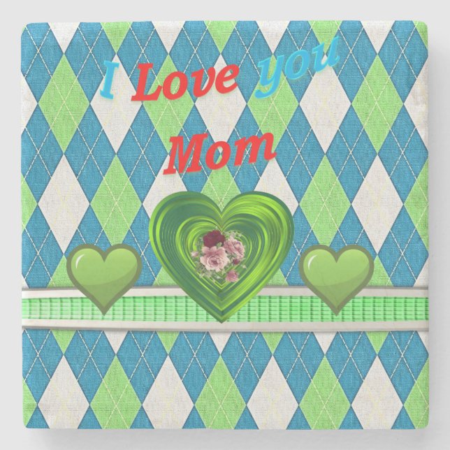 Mother's Day Marble Stone Coaster (Front)