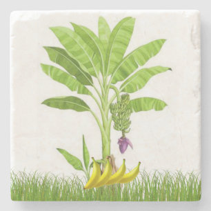 Mother's Day Marble Stone Coaster Banana Tree