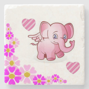 Mother's Day Marble Stone Coaster Elephant