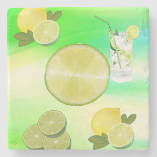 Mother's Day Marble Stone Coaster Lime