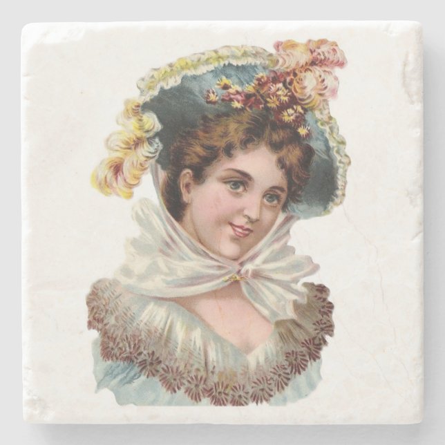 Mother's Day Marble Stone Coaster Victorian (Front)