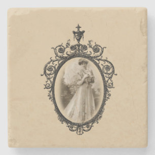 Mother's Day Marble Stone Coaster Victorian