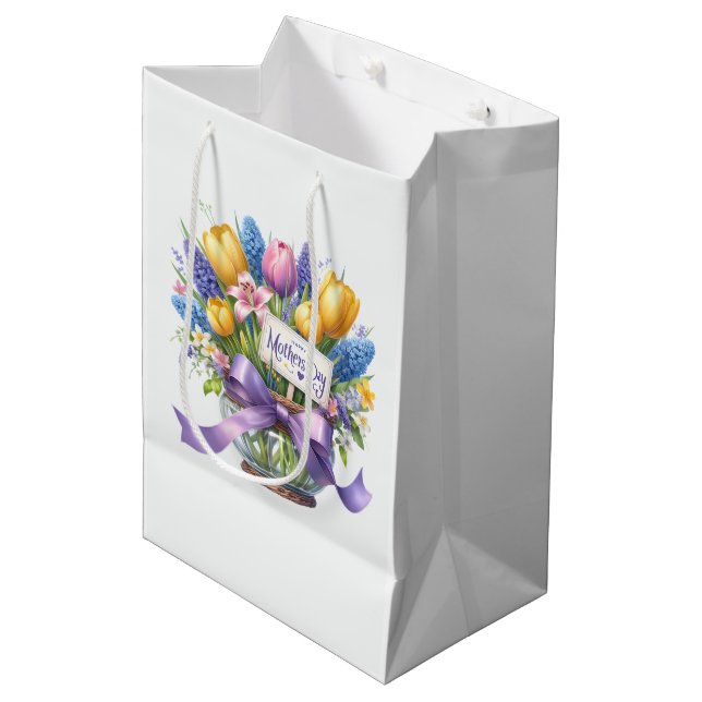 Mothers Day  Medium Gift Bag (Front Angled)