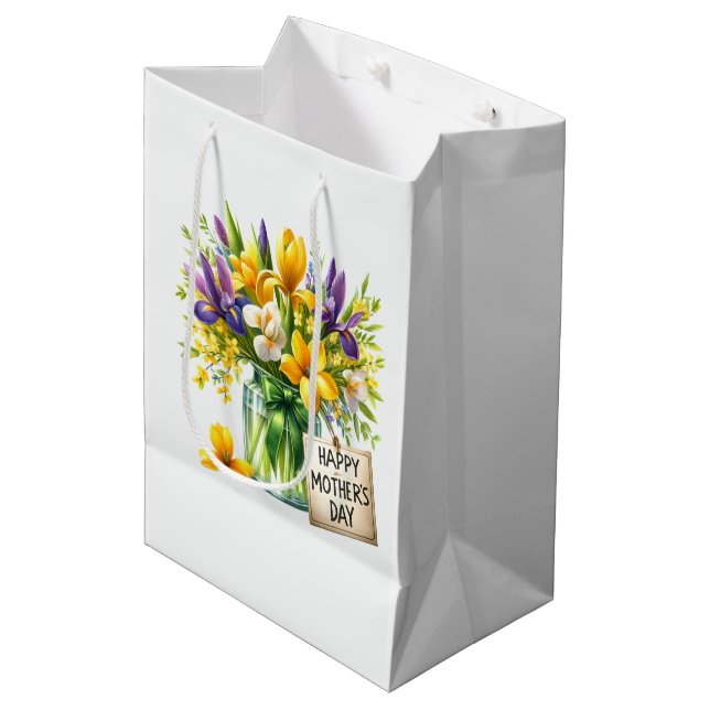 Mothers Day  Medium Gift Bag (Front Angled)
