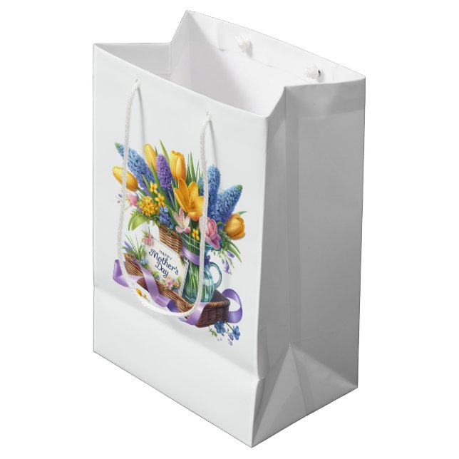 Mothers Day  Medium Gift Bag (Front Angled)