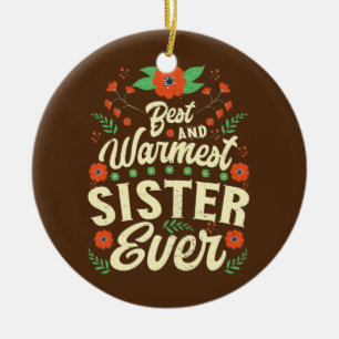 Mother's Day Message For Sister Mum Ceramic Ornament