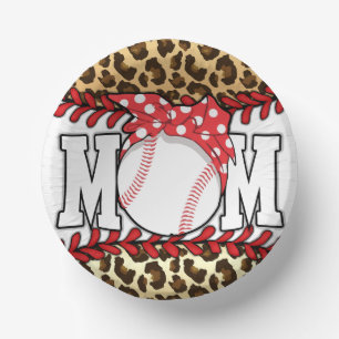 Mother's Day Messy Hair Baseball Paper Plate