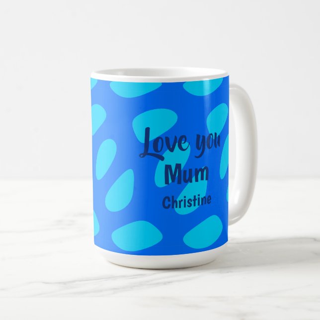 Mother's Day Minimalist Text and Pattern Coffee Mug (Front Right)