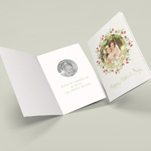 Mother's Day Minimalist Watercolor Rose Wreath Card