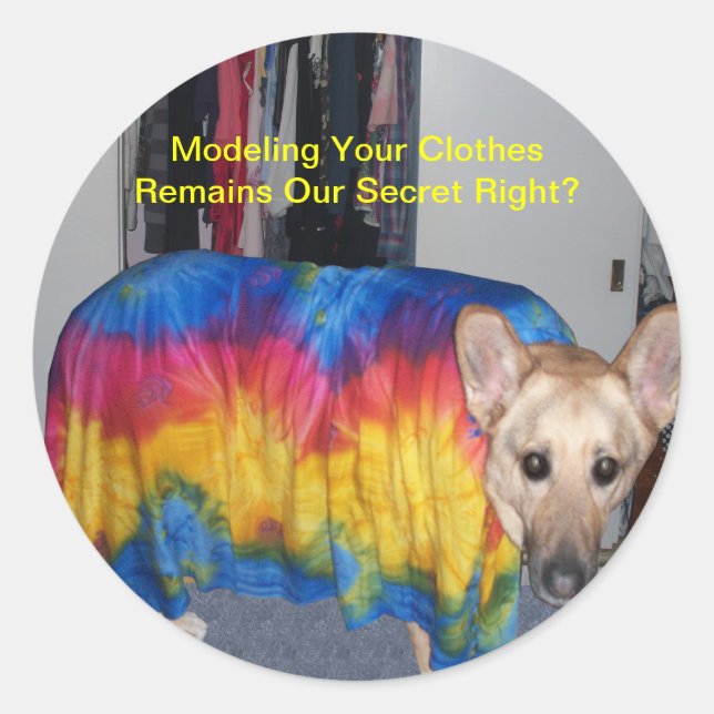 Mother's Day Modelling Clothes Classic Round Sticker (Front)