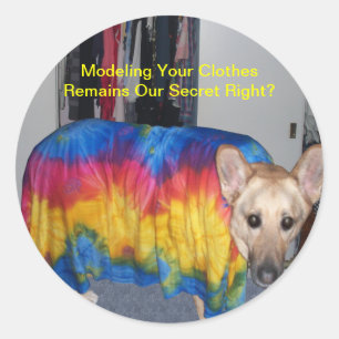 Mother's Day Modelling Clothes Classic Round Sticker