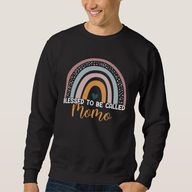 Mothers Day Mom Grandma Blessed To Be Called Momo  Sweatshirt (Front)