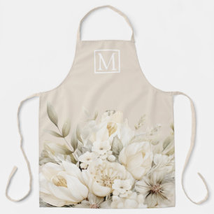 Mother's Day monogram floral custom Apron