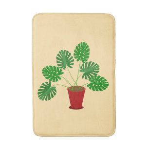 Mothers Day Monstera Plant Bath Mat