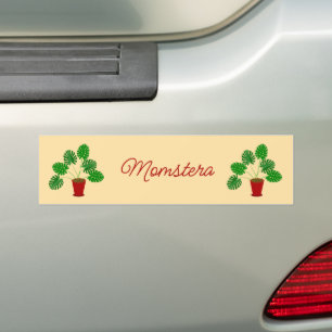 Mothers Day Monstera Plant Custom Bumper Sticker