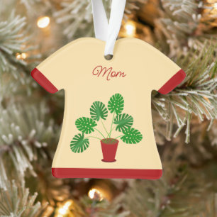 Mothers Day Monstera Plant Custom Ornament