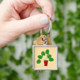 Mothers Day Monstera Plant Key Ring