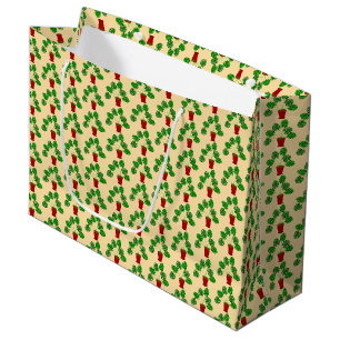 Mothers Day Monstera Plant Patterned Large Gift Bag