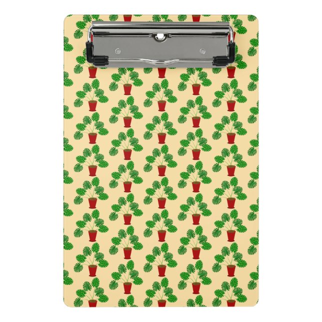 Mothers Day Monstera Plant Patterned Mini Clipboard (Front)