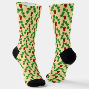 Mothers Day Monstera Plant Patterned Socks