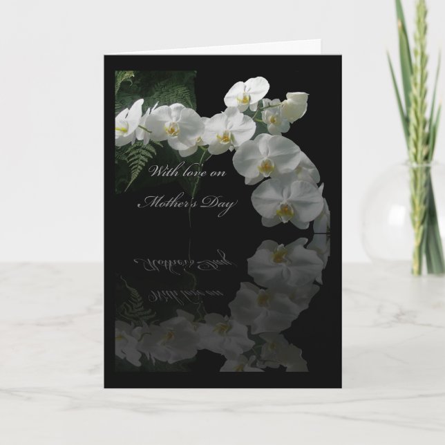 Mother's Day Moth Orchids & Ferns Card (Front)