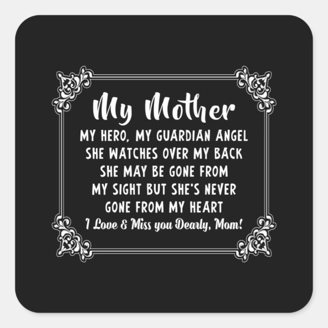 Mother's Day Mother Mommy Mothers Mom Funny Gift Square Sticker (Front)
