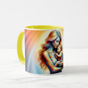 Mother's Day motherhood love soft pastel aura Mug
