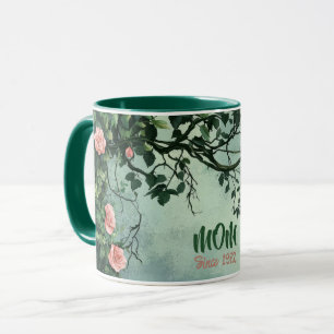 Mother's Day Mug Text "MOM" "Since 1972"