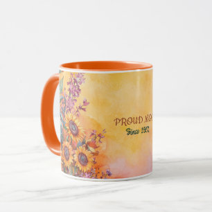 Mother's Day Mug Text "MOM" "Since 1972"
