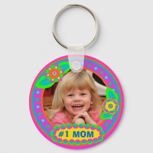Mother's Day / Mum Custom Photo & Text Keychain