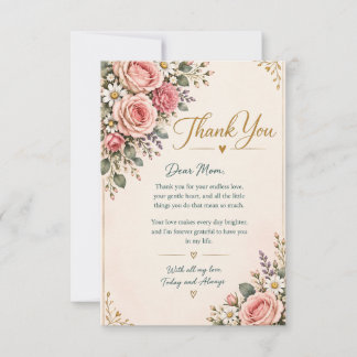 mother's day | Mum day | Mummy Day Thank You Card