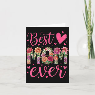 Mothers day mum flower daughter women mum kids card