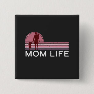 Mother's Day Mum Life 15 Cm Square Badge