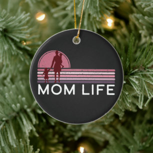 Mother's Day Mum Life Name Ceramic Ornament