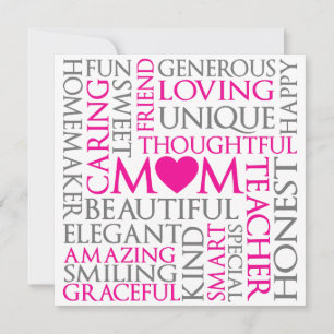 Mothers Day Mum Love Tribute Holiday Card