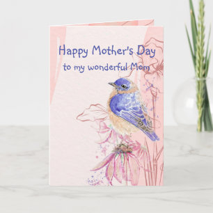 Mother's Day Mum Mother Bluebird Garden Bird Card